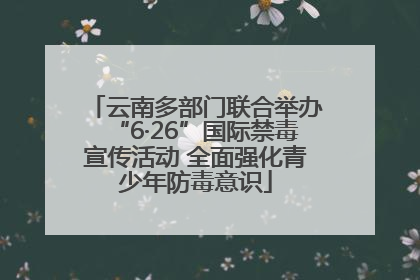 云南多部门联合举办“6·26”国际禁毒宣传活动 全面强化青少年防毒意识