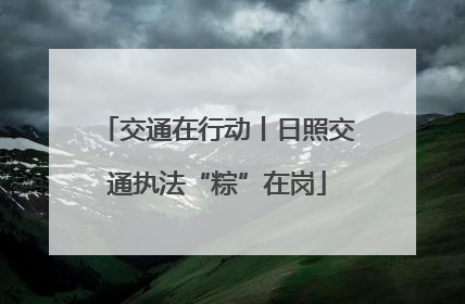 交通在行动丨日照交通执法“粽”在岗