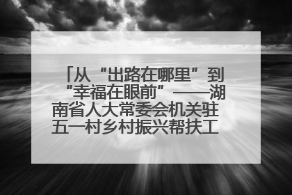 从“出路在哪里”到“幸福在眼前”——湖南省人大常委会机关驻五一村乡村振兴帮扶工作队书写振兴答卷
