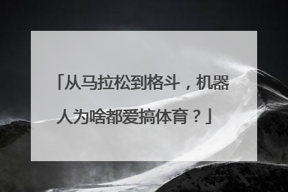 从马拉松到格斗，机器人为啥都爱搞体育？