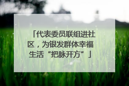 代表委员联组进社区，为银发群体幸福生活“把脉开方”