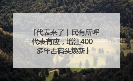 代表来了｜民有所呼代表有应，增江400多年古码头焕新