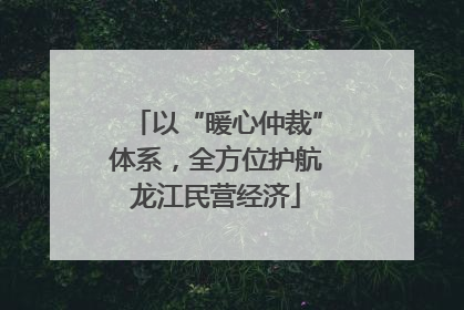 以“暖心仲裁”体系，全方位护航龙江民营经济