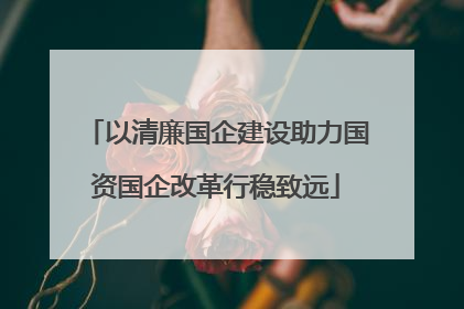 以清廉国企建设助力国资国企改革行稳致远