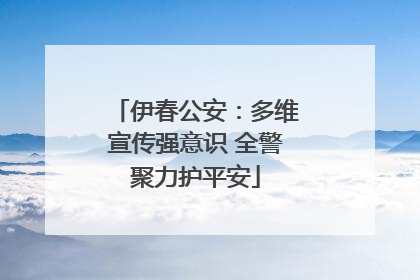 伊春公安：多维宣传强意识 全警聚力护平安