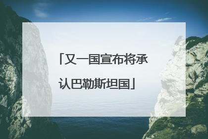 又一国宣布将承认巴勒斯坦国