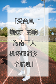 受台风“蝴蝶”影响 海南三大机场取消多个航班
