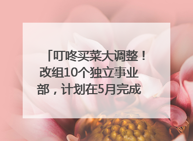 叮咚买菜大调整！改组10个独立事业部，计划在5月完成App端全面改版