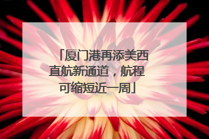 厦门港再添美西直航新通道，航程可缩短近一周