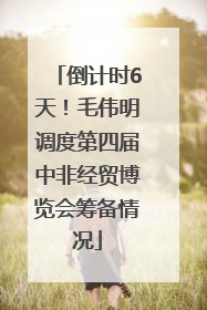 倒计时6天！毛伟明调度第四届中非经贸博览会筹备情况