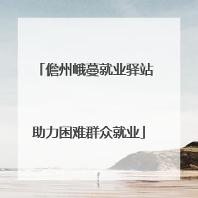 儋州峨蔓就业驿站助力困难群众就业