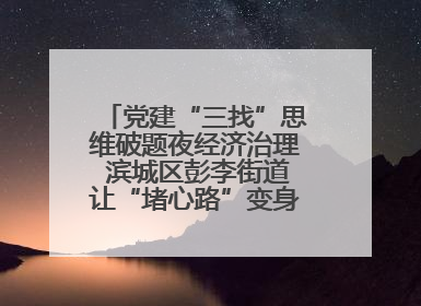 党建“三找”思维破题夜经济治理 滨城区彭李街道让“堵心路”变身“烟火文明街”