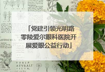党建引领光明路 零陵爱尔眼科医院开展爱眼公益行动