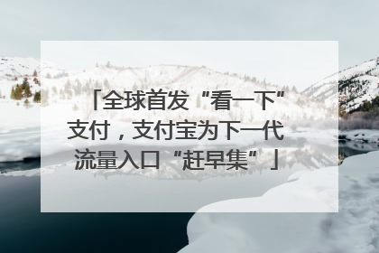 全球首发“看一下”支付，支付宝为下一代流量入口“赶早集”