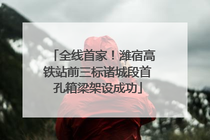 全线首家！潍宿高铁站前三标诸城段首孔箱梁架设成功