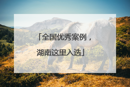 全国优秀案例，湖南这里入选