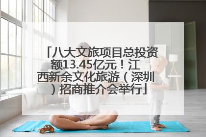 八大文旅项目总投资额13.45亿元！江西新余文化旅游（深圳）招商推介会举行