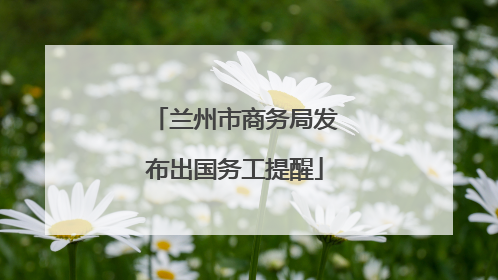 兰州市商务局发布出国务工提醒