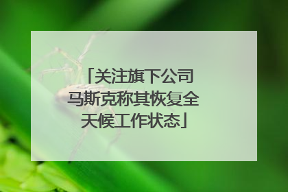 关注旗下公司 马斯克称其恢复全天候工作状态