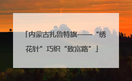 内蒙古扎鲁特旗——“绣花针”巧织“致富路”