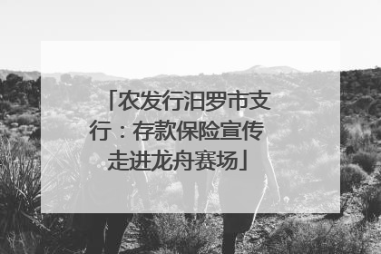 农发行汨罗市支行：存款保险宣传走进龙舟赛场
