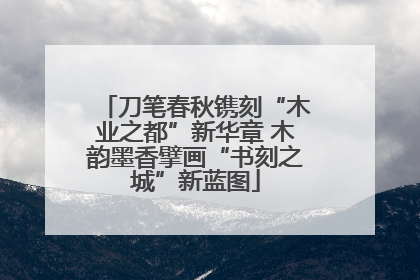 刀笔春秋镌刻“木业之都”新华章 木韵墨香擘画“书刻之城”新蓝图