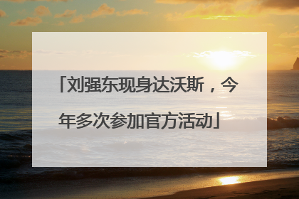 刘强东现身达沃斯，今年多次参加官方活动
