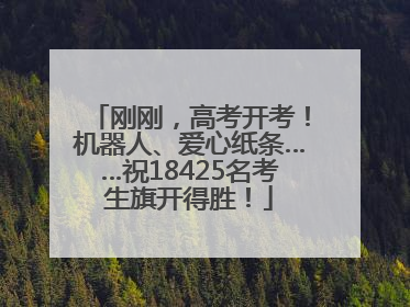 刚刚，高考开考！机器人、爱心纸条……祝18425名考生旗开得胜！