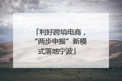 利好跨境电商，“两步申报”新模式落地宁波