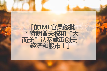 前IMF官员怒批：特朗普关税和“大而美”法案或重创美经济和股市！