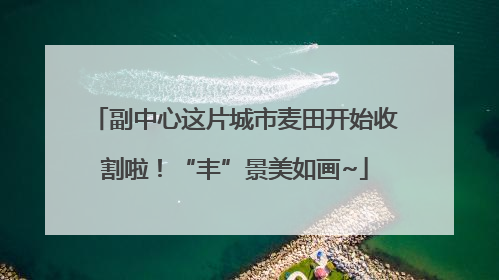 副中心这片城市麦田开始收割啦！“丰”景美如画~