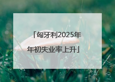 匈牙利2025年年初失业率上升