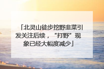 北灵山徒步挖野韭菜引发关注后续，“打野”现象已经大幅度减少