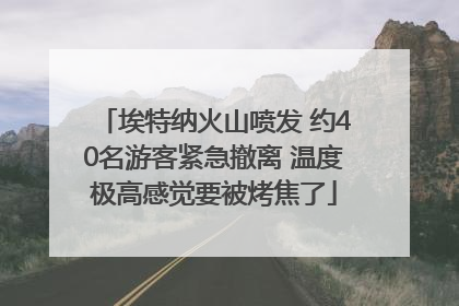埃特纳火山喷发 约40名游客紧急撤离 温度极高感觉要被烤焦了