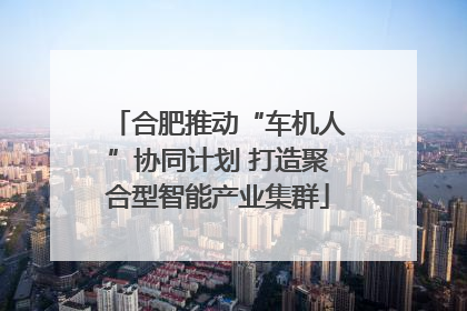 合肥推动“车机人”协同计划 打造聚合型智能产业集群
