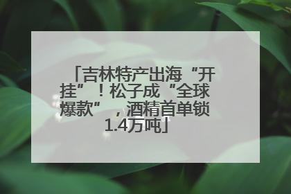 吉林特产出海“开挂”！松子成“全球爆款”，酒精首单锁1.4万吨