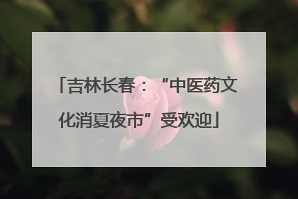 吉林长春：“中医药文化消夏夜市”受欢迎