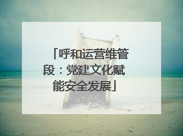 呼和运营维管段：党建文化赋能安全发展