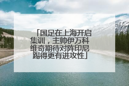 国足在上海开启集训，主帅伊万科维奇期待对阵印尼踢得更有进攻性