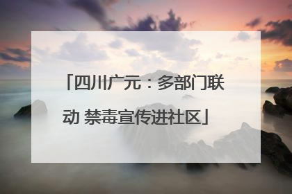四川广元：多部门联动 禁毒宣传进社区