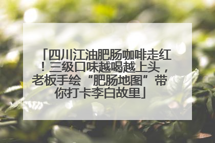 四川江油肥肠咖啡走红！三级口味越喝越上头，老板手绘“肥肠地图”带你打卡李白故里