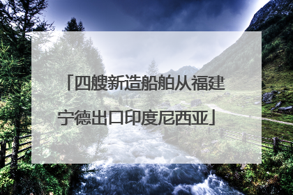 四艘新造船舶从福建宁德出口印度尼西亚