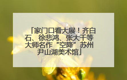 家门口看大展！齐白石、徐悲鸿、张大千等大师名作“空降”苏州尹山湖美术馆