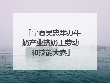 宁夏吴忠举办牛奶产业挤奶工劳动和技能大赛