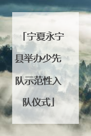 宁夏永宁县举办少先队示范性入队仪式