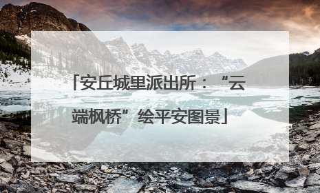 安丘城里派出所：“云端枫桥”绘平安图景