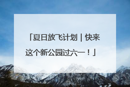 夏日放飞计划｜快来这个新公园过六一！