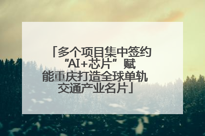 多个项目集中签约 “AI+芯片”赋能重庆打造全球单轨交通产业名片