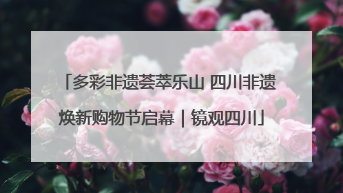 多彩非遗荟萃乐山 四川非遗焕新购物节启幕｜镜观四川
