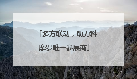 多方联动，助力科摩罗唯一参展商